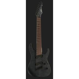 ESP LTD Deluxe M-1008 Multi-Scale See Thru Black Satin 8-snarige elektrische gitaar