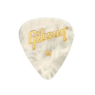 Gibson APRW12-74M plectrums Pearloid White Picks 12-pack medium