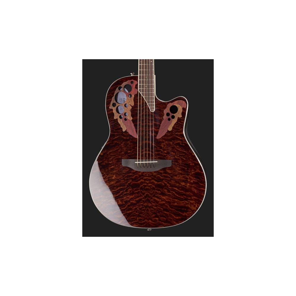 Ovation CE48P-TGE Celebrity Exotic Super Shallow Tiger Eye elektrisch-akoestische westerngitaar