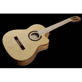 Ortega TZSM-3 Signature Series Guitar Natural elektrisch-akoestische klassieke gitaar met gigbag