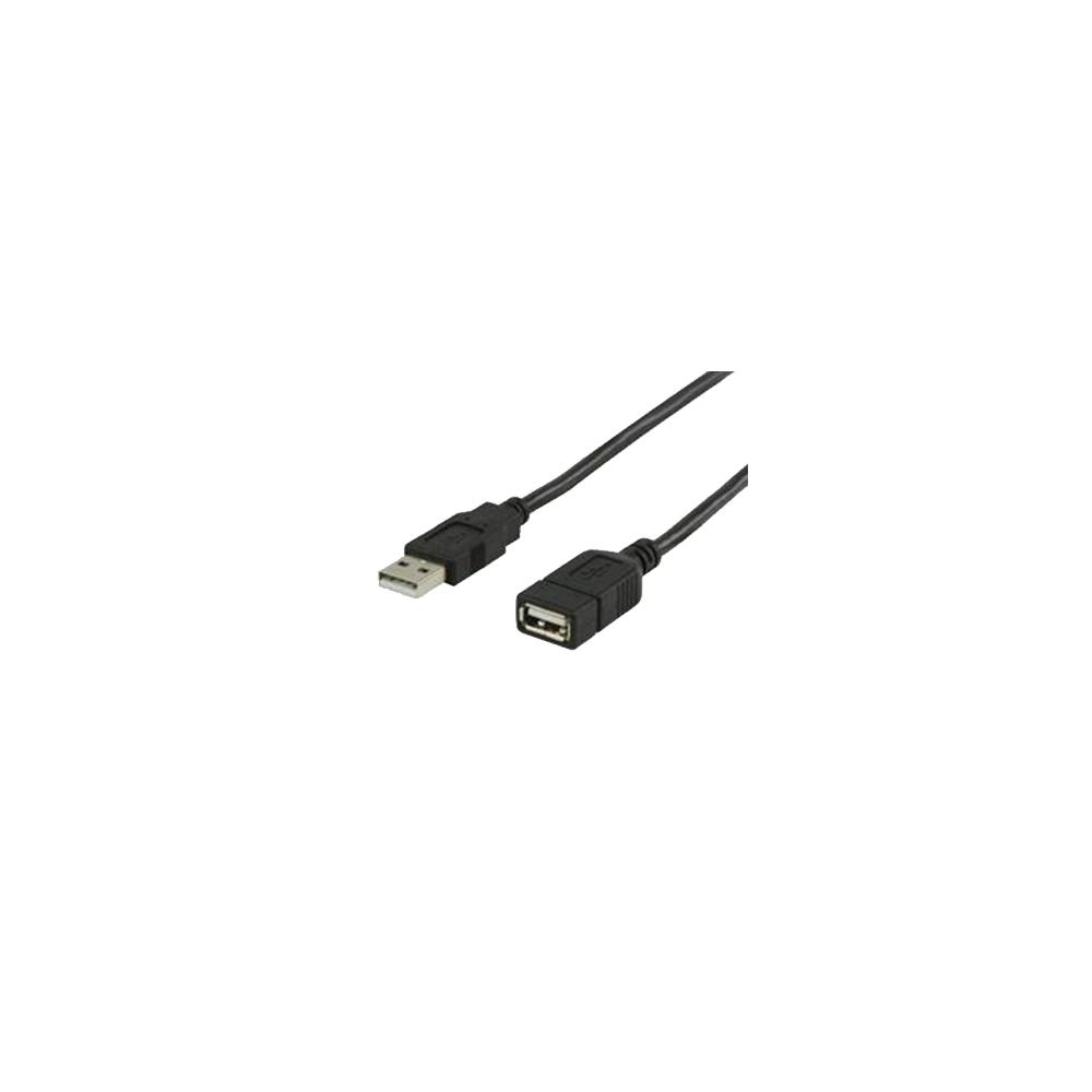 Valueline USB 2.0 USB A male - USB A female verlengkabel 2,00 m zwart