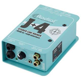 Radial J+4 actieve stereo DI -10dB ongebalanceerd +4dB gebalanceerd