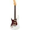 Fender American Ultra Stratocaster LH Arctic Pearl RW linkshandige elektrische gitaar met koffer