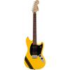 Squier FSR Bullet Mustang HH Competition Graffiti Yellow with Black Stripes elektrische gitaar