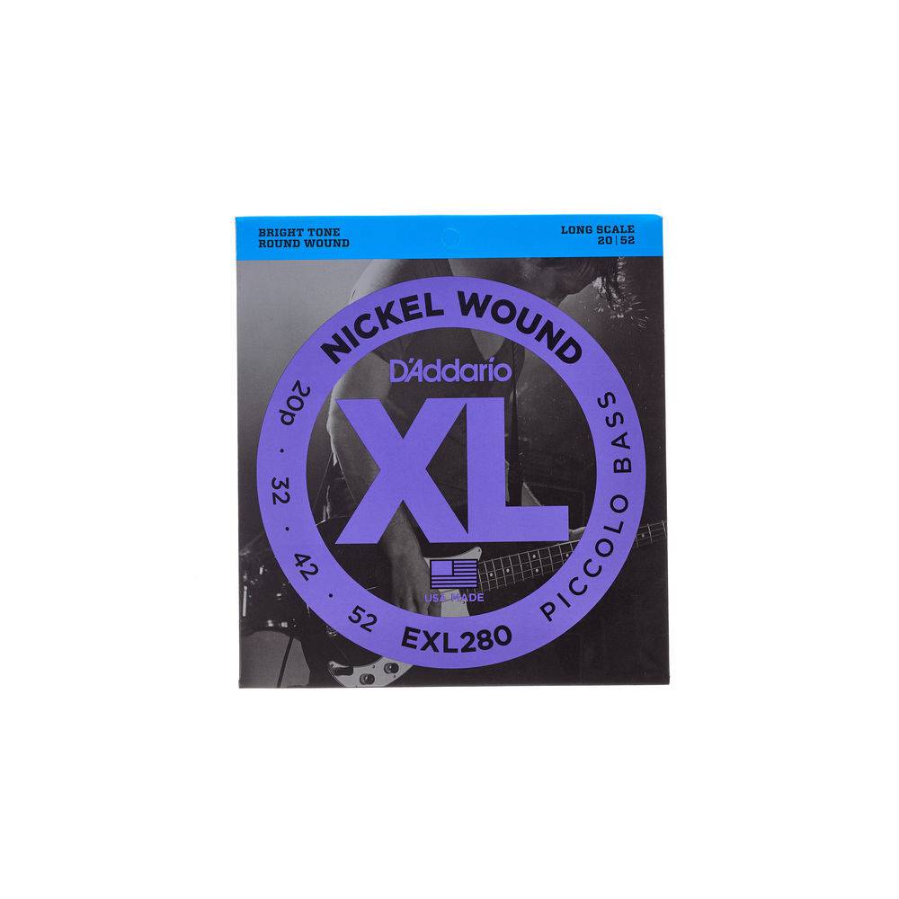 D'Addario EXL280 Nickel Wound Piccolo Bass 20-52 Long Scale