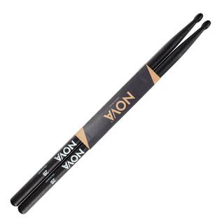 Nova by Vic Firth N2BB 2B drumstokken met houten tip, zwart
