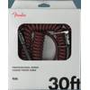 Fender Professional Cables coil cable 9 m rood tweed recht en haaks