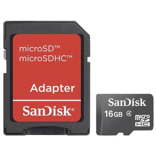 SanDisk microSDHC 16GB with Adapter geheugenkaart