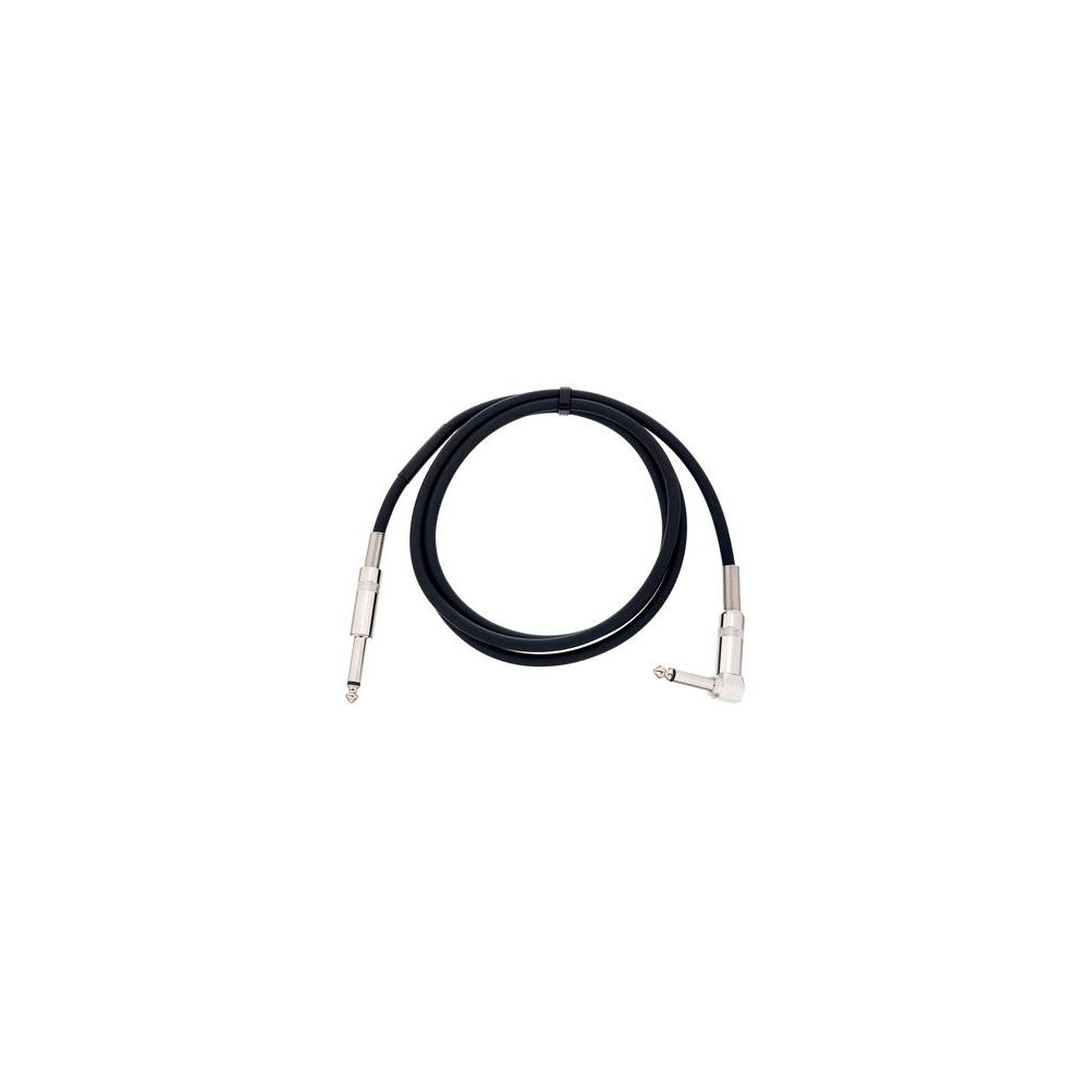 Cordial EI1.5PR Elements instrumentkabel 6.3 TS jack haaks-recht 1.5m zwart
