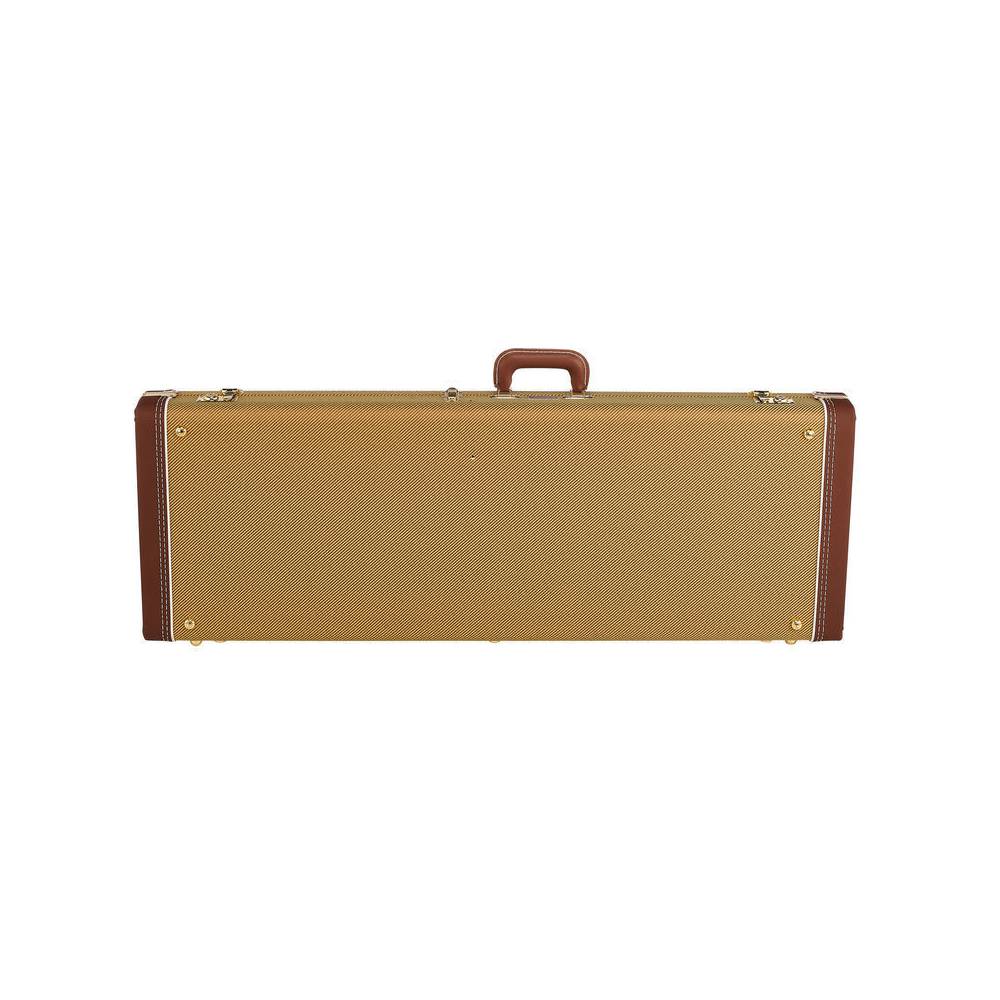 Fender G&G Deluxe Strat/Tele Hardshell Case Tweed Red Poodle Plush koffer voor Stratocaster en Telecaster