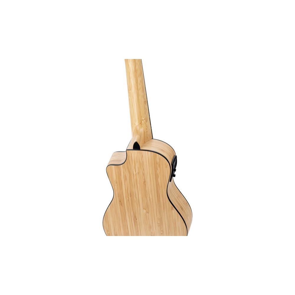 Ortega RUNAB-CC Bamboo Series Concert Size Ukulele Natural E/A concert ukelele met gigbag