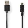 Nedis CCGT60300BK20 USB-kabel 2.0 USB-A male - USB Mini-B male 2m