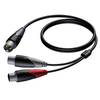 Procab CLA736 Classic 1x XLR male - 2x XLR female kabel 1.5m