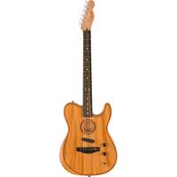 Fender American Acoustasonic Telecaster All-Mahogany Natural EB elektrisch-akoestische gitaar met gigbag