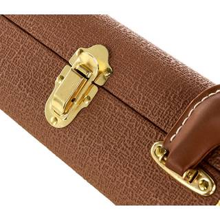 Fender G&G Deluxe Strat/Tele Hardshell Case Brown & Gold Plush koffer voor Stratocaster en Telecaster