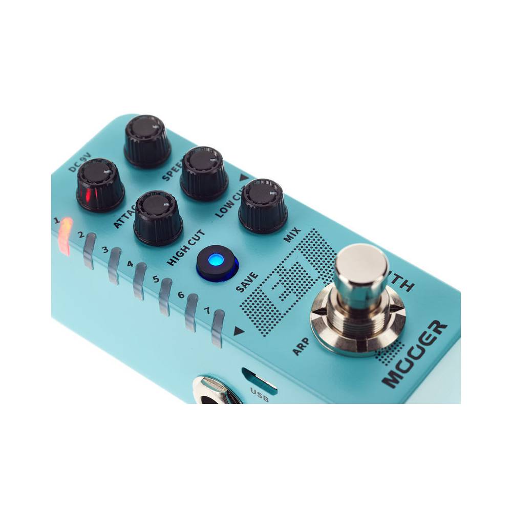 Mooer E7 Polyphonic Guitar Synth effectpedaal met arpeggiator
