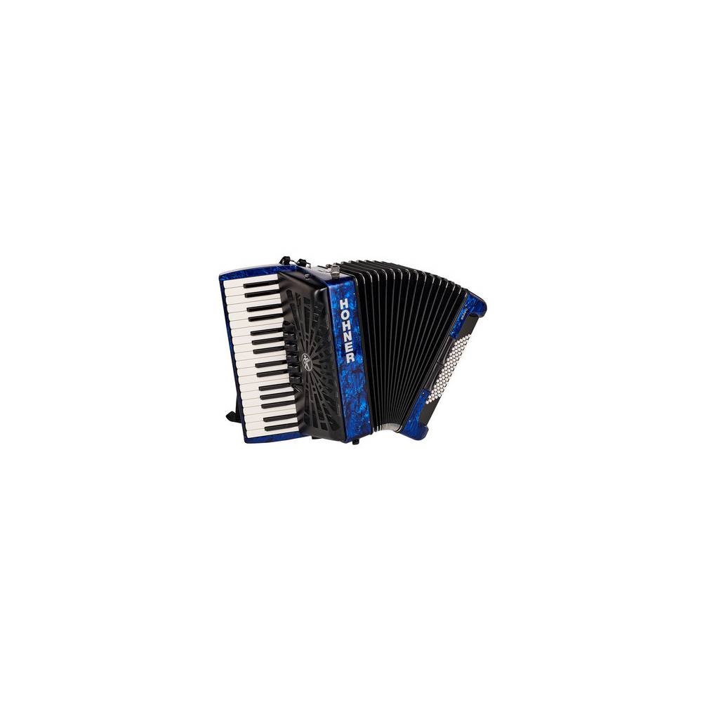 Hohner Bravo III 72 Blauw, Silent Key accordeon