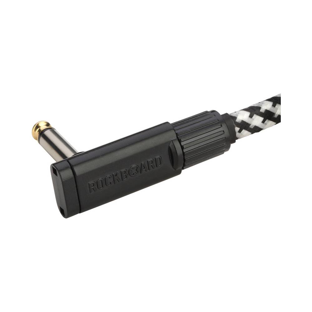 RockBoard Tweed Series Flat Patch Cable Salt&Pepper 5 cm