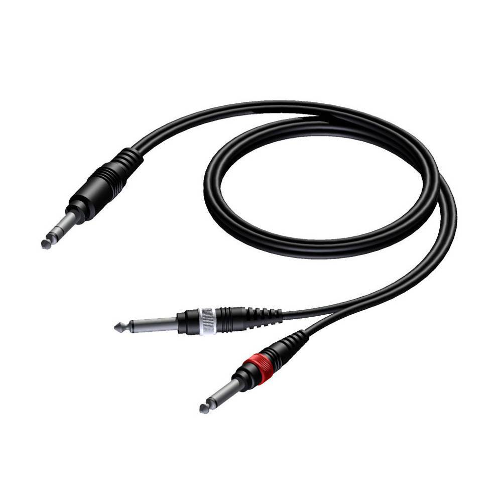 Procab CAB721 1.5M jack male stereo - 2x jack male