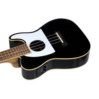 Fender Fullerton Tele Uke Black elektrisch-akoestische concert ukelele