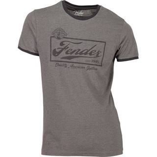 Fender Beer Label Men's Ringer Tee Gray/Black T-shirt M