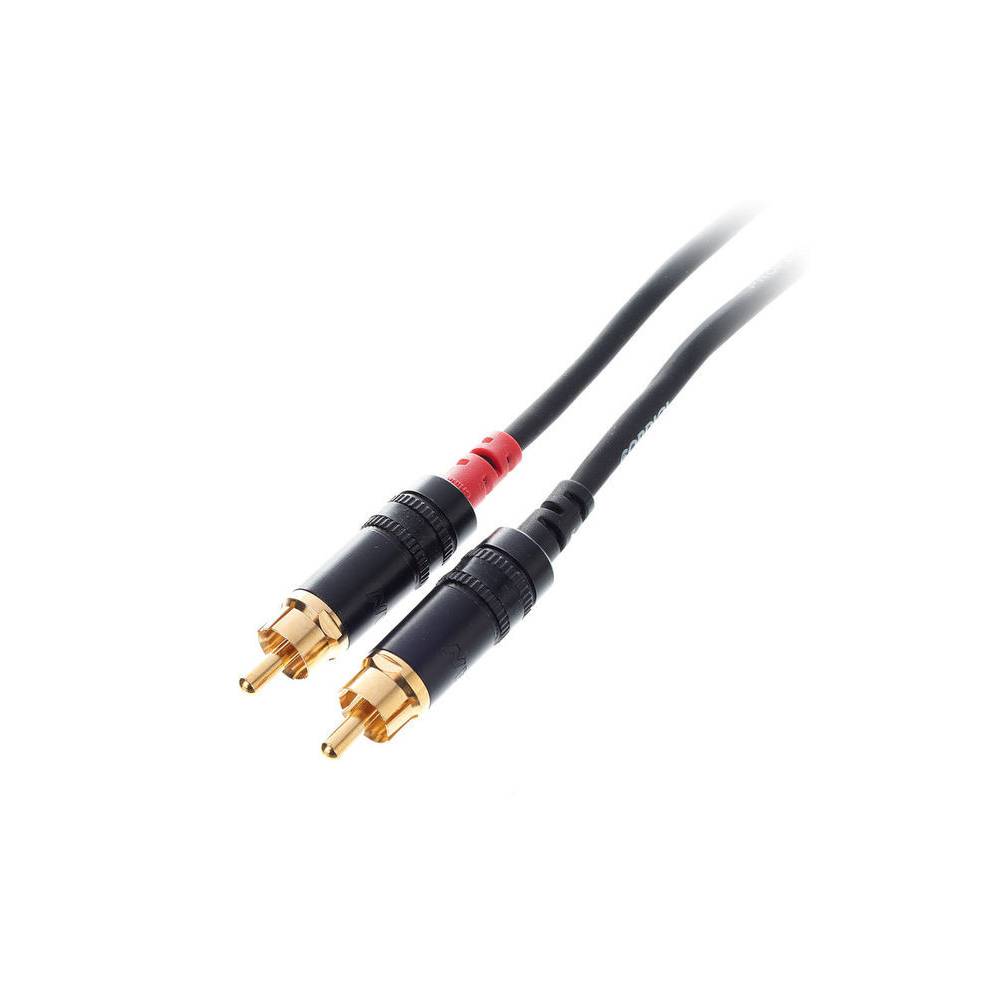 Cordial CFY3WCC-LONG Intro verloopkabel 3.5mm TRS jack - 2x RCA 3m zwart