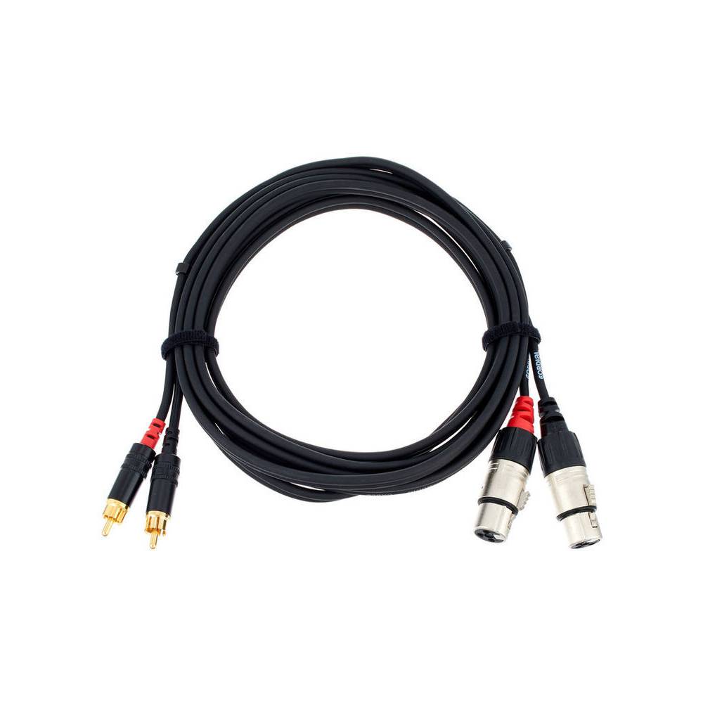 Cordial CFU3FC Intro verloopkabel 2x XLR female - 2x RCA 3m