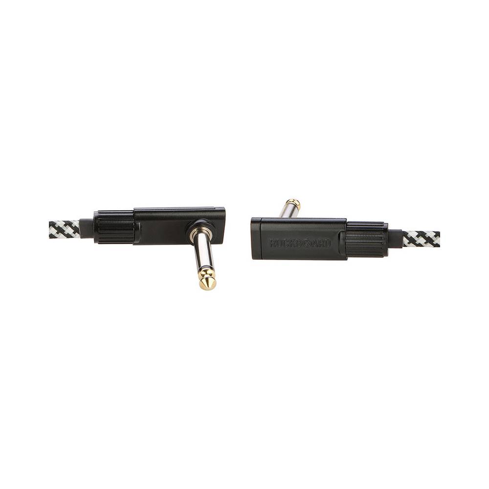 RockBoard Tweed Series Flat Patch Cable Salt&Pepper 5 cm
