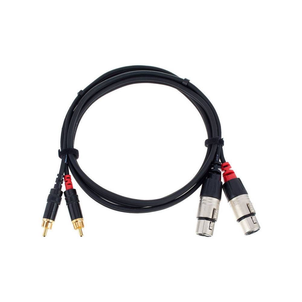 Cordial CFU1.5FC Intro verloopkabel 2x XLR female - 2x RCA male 1.5m