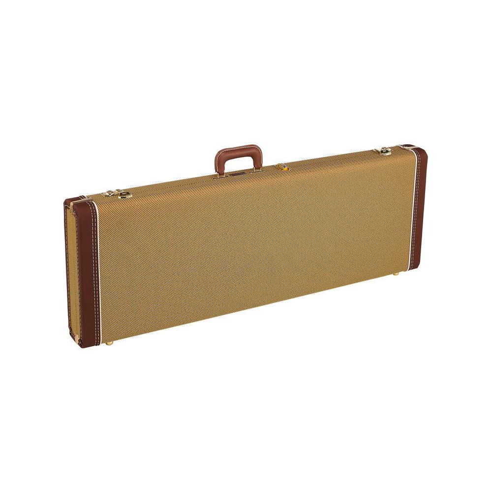 Fender G&G Deluxe Strat/Tele Hardshell Case Tweed Red Poodle Plush koffer voor Stratocaster en Telecaster