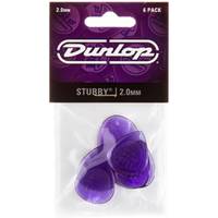 Dunlop 474P200 Stubby Jazz Pick 2.0 mm plectrum set 6 stuks