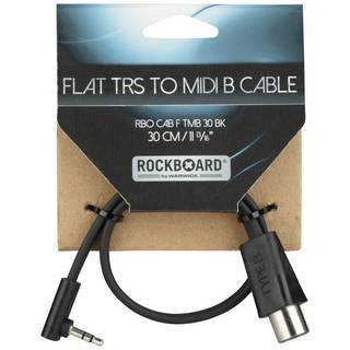 RockBoard RBO CAB F TMB 30 BK Flat TRS-MIDI kabel Type B - 30 cm