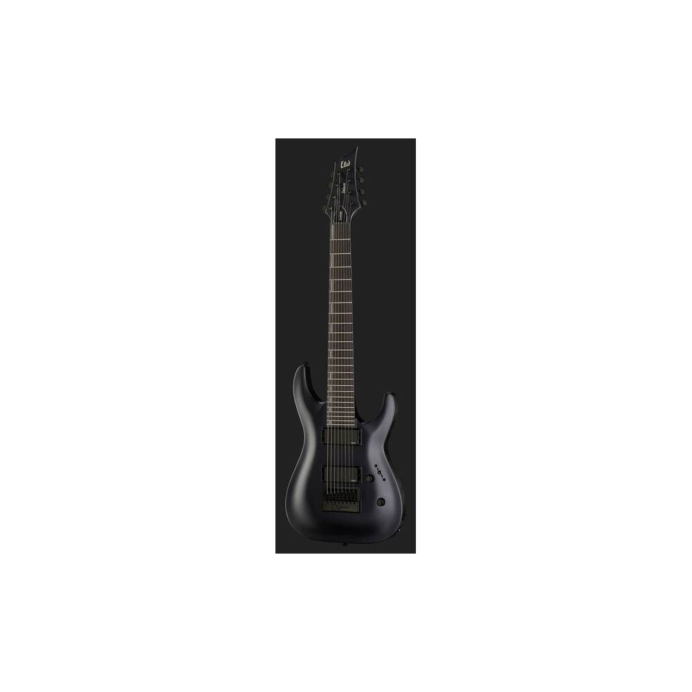 ESP LTD Deluxe H-1008 Baritone EverTune Black Satin 8-snarige elektrische gitaar