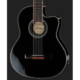 Ortega Family Pro RCE141BK E/A klassieke gitaar zwart met gigbag