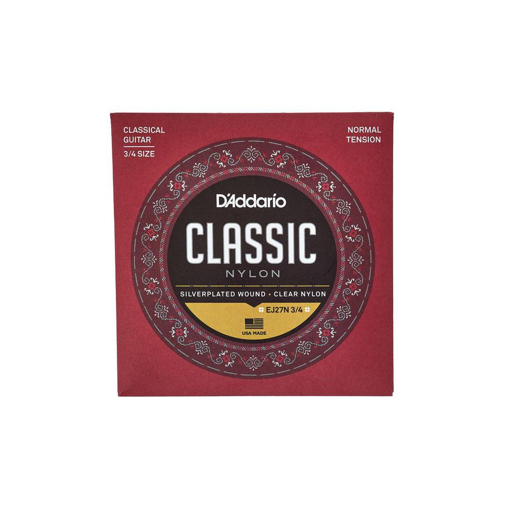 D'Addario EJ27N 3/4 snarenset voor 3/4 formaat klassieke gitaar