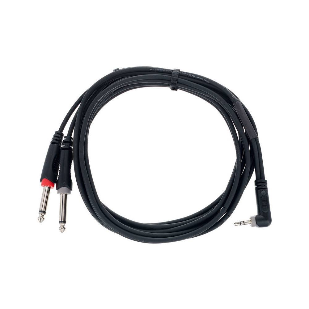 Cordial EY3WRPP Elements haakse 3.5mm TRS jack - 2x 6.3mm TS jack 3m
