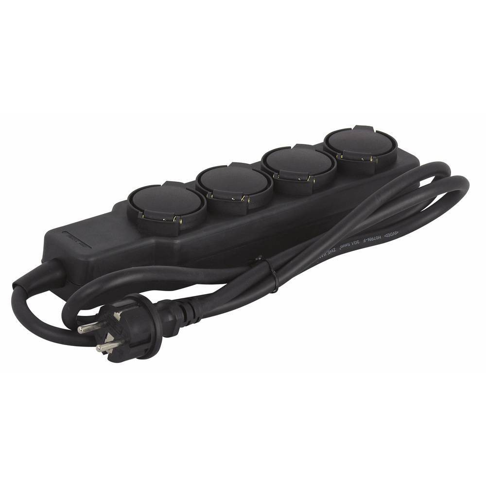 Showtec Multisocket Schuko 4-weg IP-20 verdeler