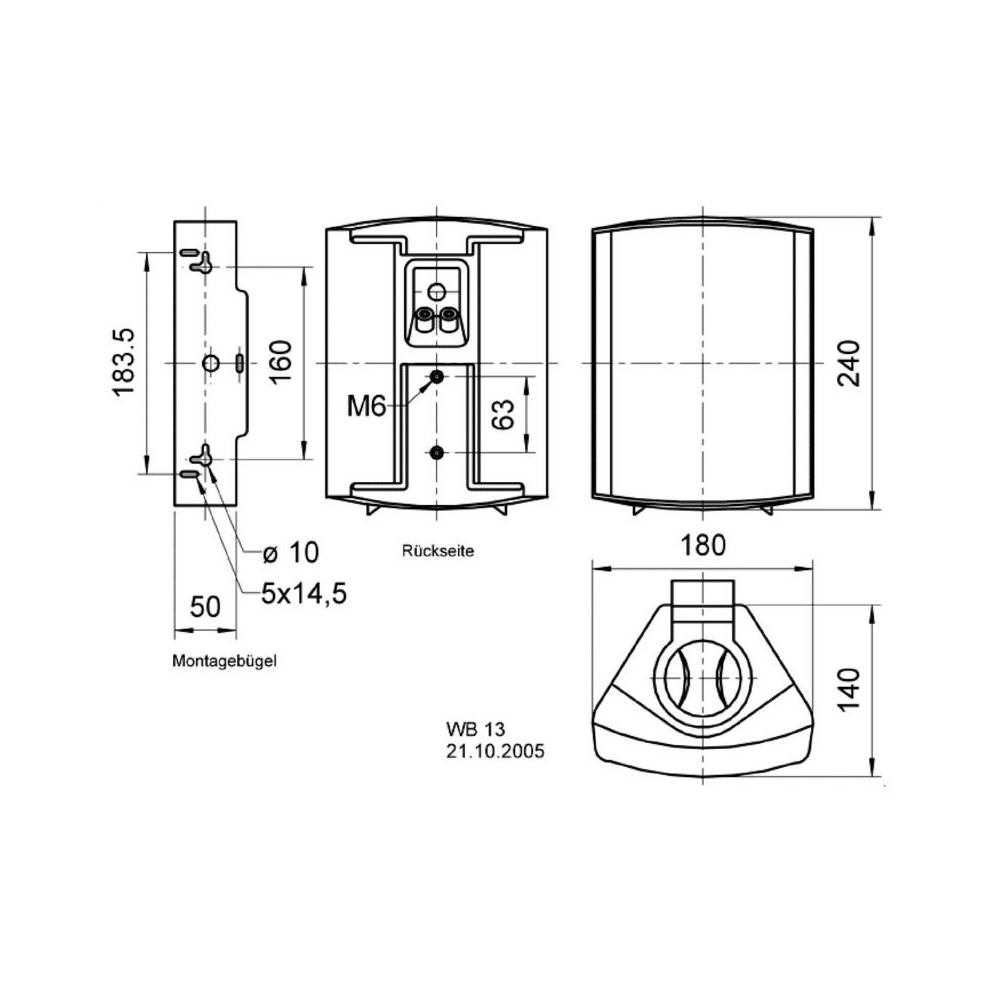 Visaton WB 13 White 5 inch fullrange speaker 100V/8 Ohm 80W