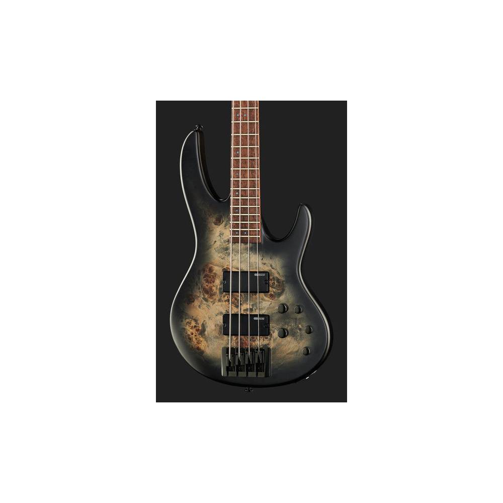 ESP LTD D-4 BP Black Natural Burst Satin elektrische basgitaar