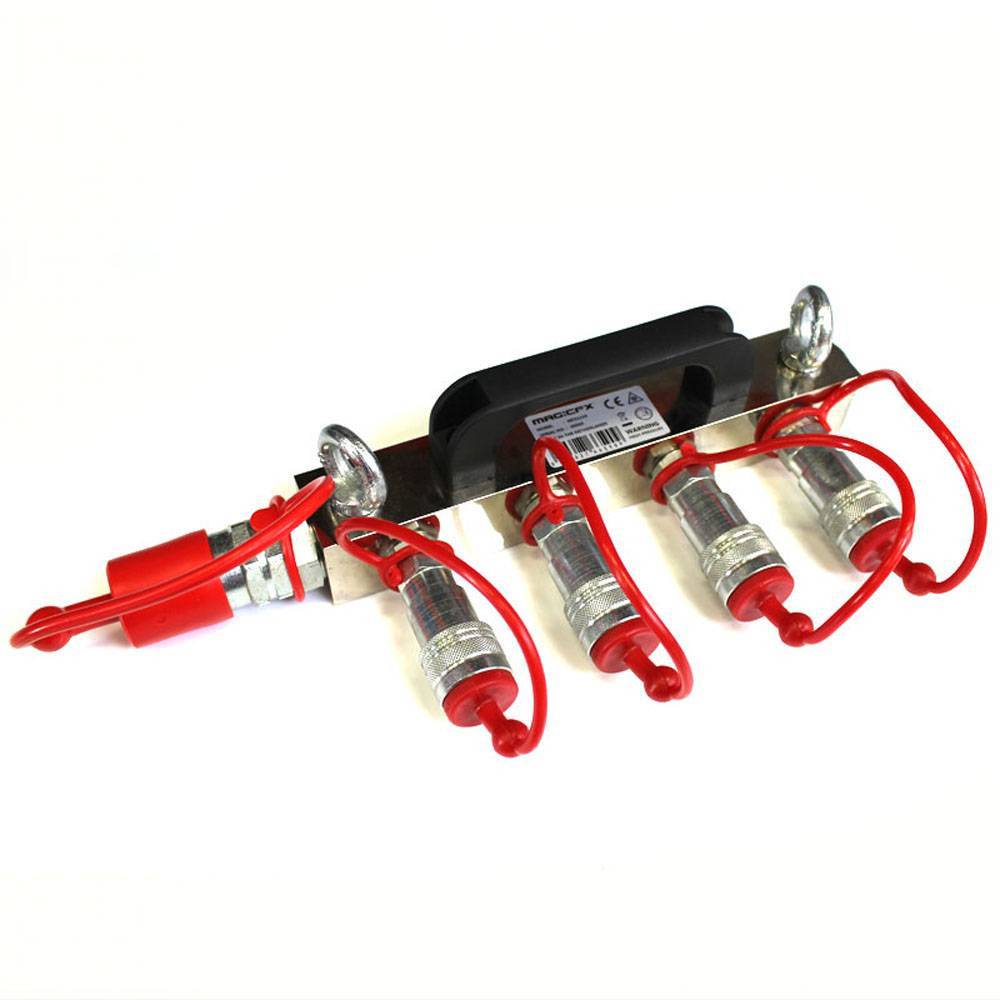 MagicFX CO2 Distributie blok 1x 3/4 in, 4x 3/8 uit