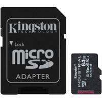 Kingston microSDHC Industrial C10 A1 pSLC-kaart + SD-adapter 64GB