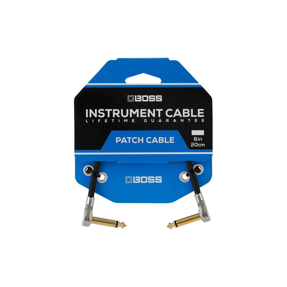 Boss BPC-8 patchkabel met Slimline pancake pluggen 20cm