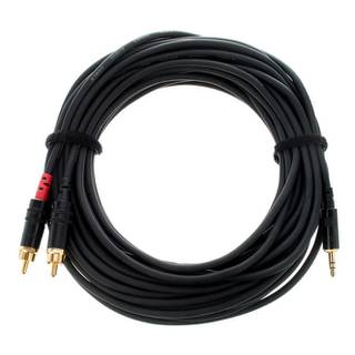 Cordial CFY6WCC-LONG Intro verloopkabel 3.5mm TRS jack - 2x RCA 6m zwart