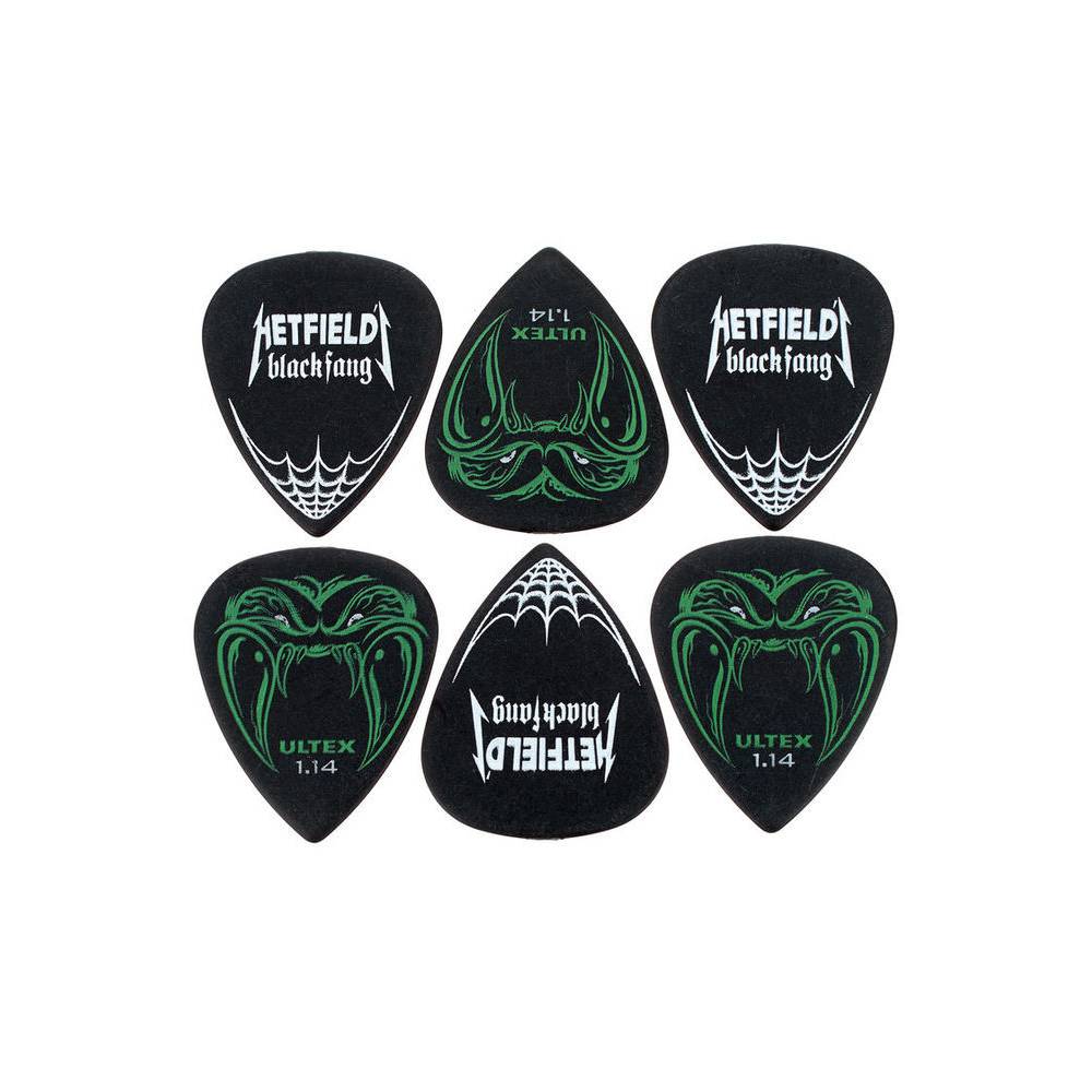 Dunlop PH112P114 Hetfield Black Fang plectrums 1.14mm (6 stuks)