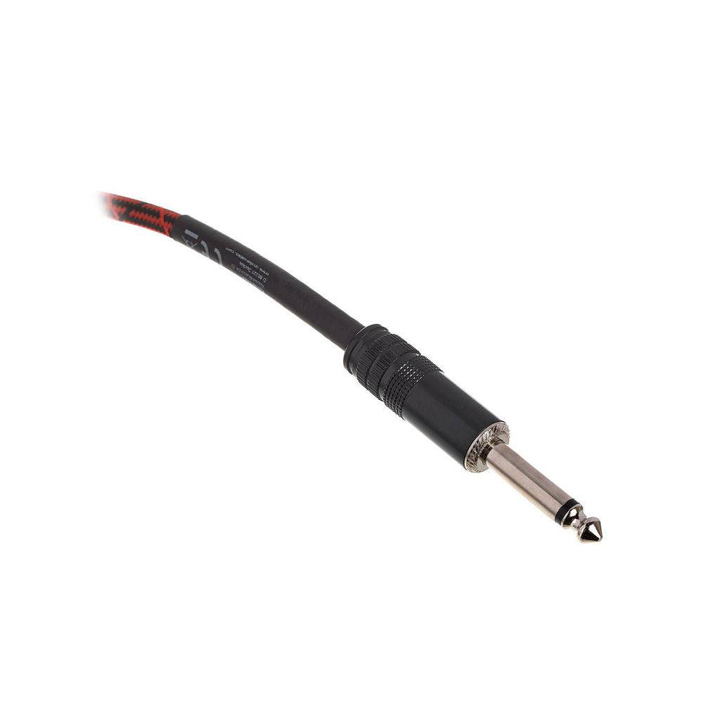 Cordial EI5PR-TWEED-RD Elements jack kabel 6.3 TS haaks - recht 5m tweed rood