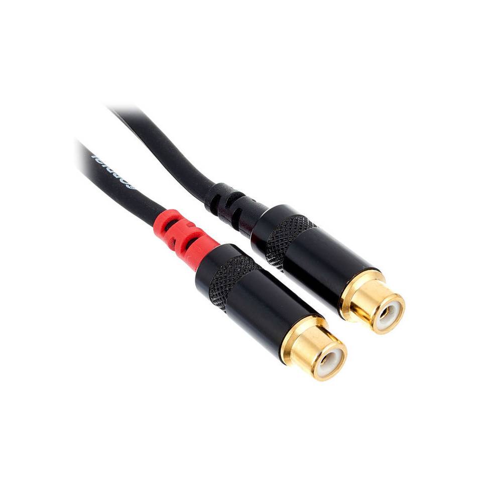 Cordial CFU1.5CE Intro verlengkabel 2x RCA male - 2x RCA female 1.5m