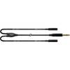 Cordial CFY0.3VYY Intro verloopkabel jack 6.3 TRS male-2x 3.5 TRS female 0.3m