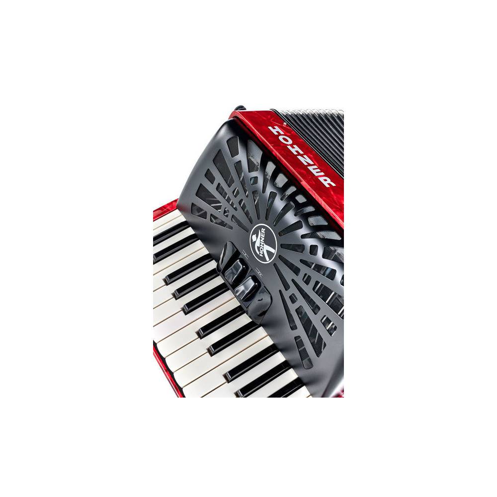 Hohner Bravo II 60 Rood, Silent Key accordeon
