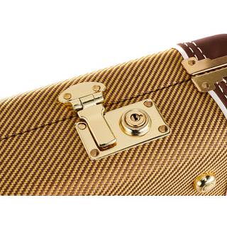 Fender G&G Deluxe Strat/Tele Hardshell Case Tweed Red Poodle Plush koffer voor Stratocaster en Telecaster