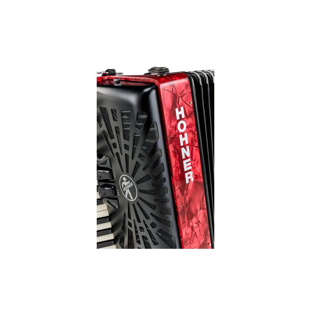 Hohner Bravo II 60 Rood, Silent Key accordeon